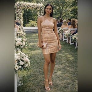 Anthropologie NWT Significant Other Halter Sequin Mini Dress size 12.